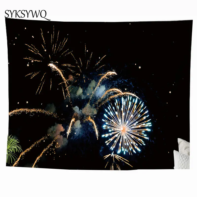 festival home decor wall hanging tapestry Fireworks printing wall art wall tapestry bohemian decor