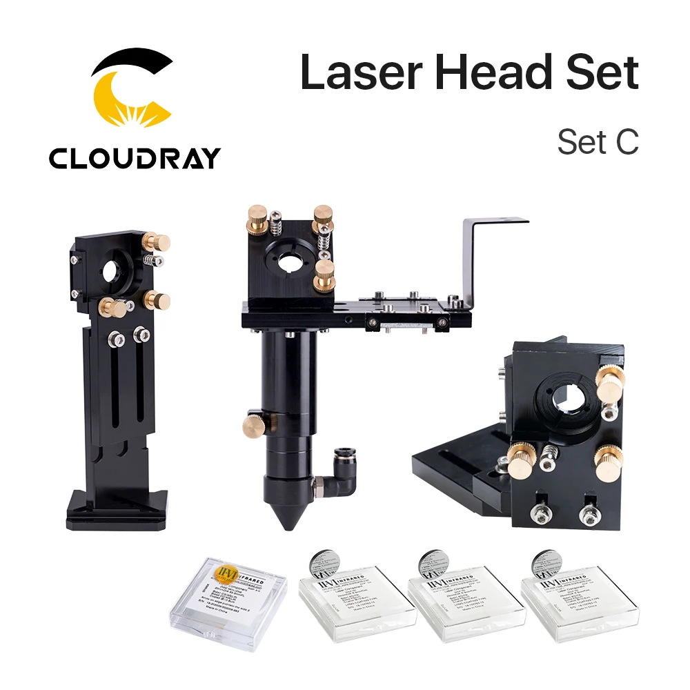 horizontal boring machine wood Cloudray E Series: CO2 Laser Head Set + 1 Pcs Focusing Lens + 3 Pcs Si / Mo Mirrors for Engraver Cutting Machine Parts Wood Boring Machinery Woodworking Machinery