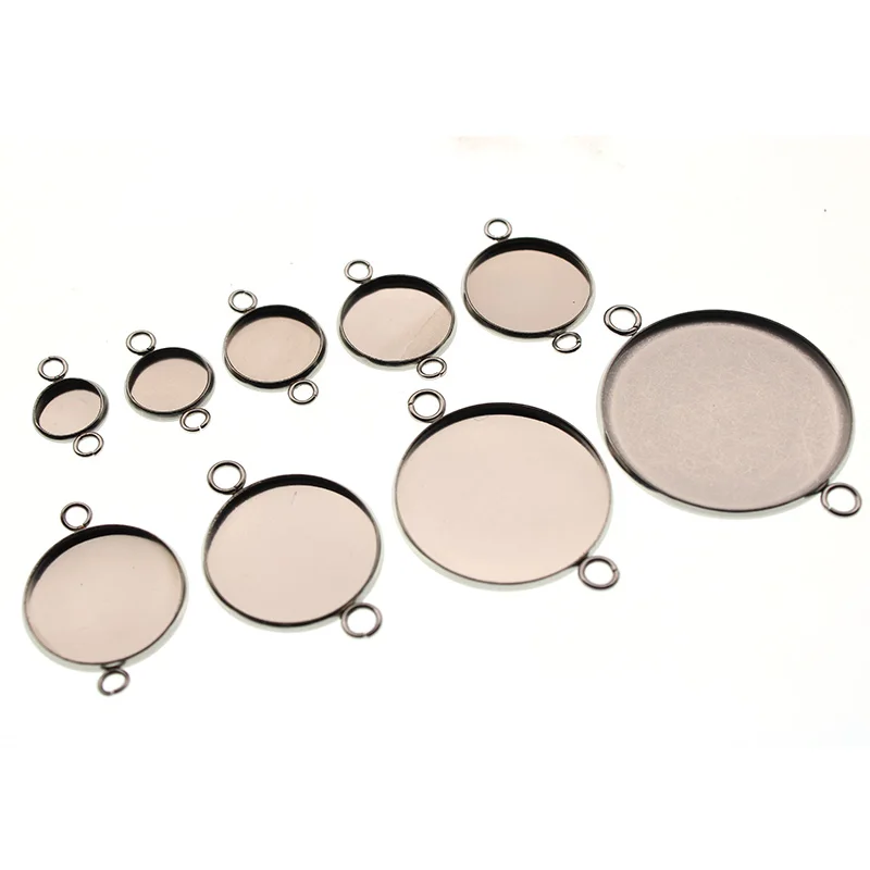 

20pcs Stainless Steel Earring Bracelet Connectors for Jewelry Making Blank Pendant Cabochon Setting Base DIY Jewelry Findings