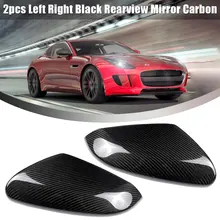 2 шт., черные автомобильные аксессуары, прочный, углеродное волокно, внешний вид, левый и правый, Сменный колпачок, Формовочная отделка, покрытие зеркала заднего вида для Civic
