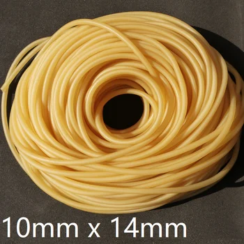 

ID 10mm x 14mm OD Flexible Nature Latex Rubber Hoses Pipe High Resilient Elastic Surgical Medical Tube Soft Slingshot Catapult