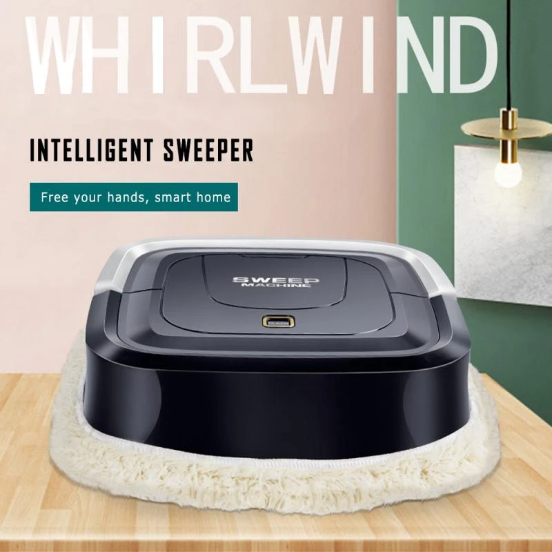 Intelligent Sweeping Robot Floor Wash Wiping USB Charging Mini Rotating Mop Machine Lazy Smart Auto Mopping Home Cleaning