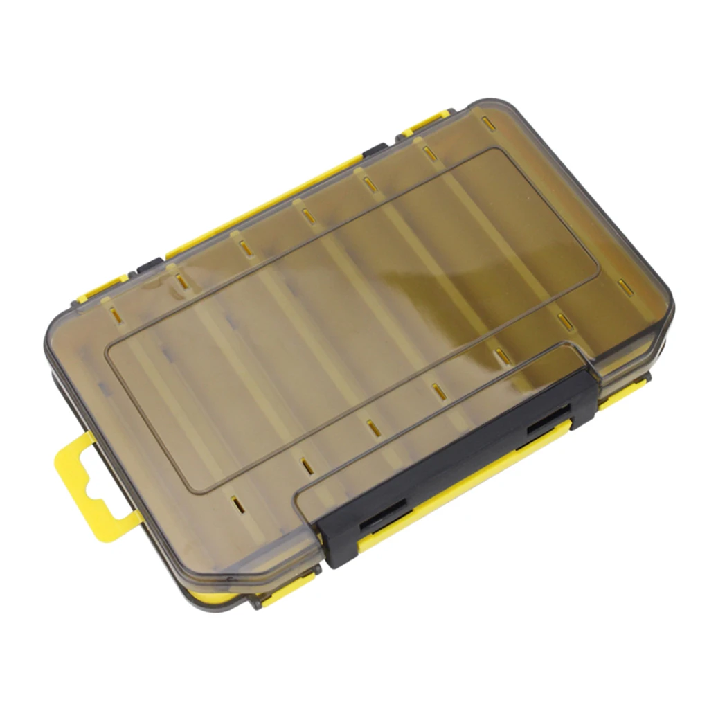 Squid Jig Box Both Side Storage Lure Case Holder Black 12 14  Compartments Fishing Accessories Box