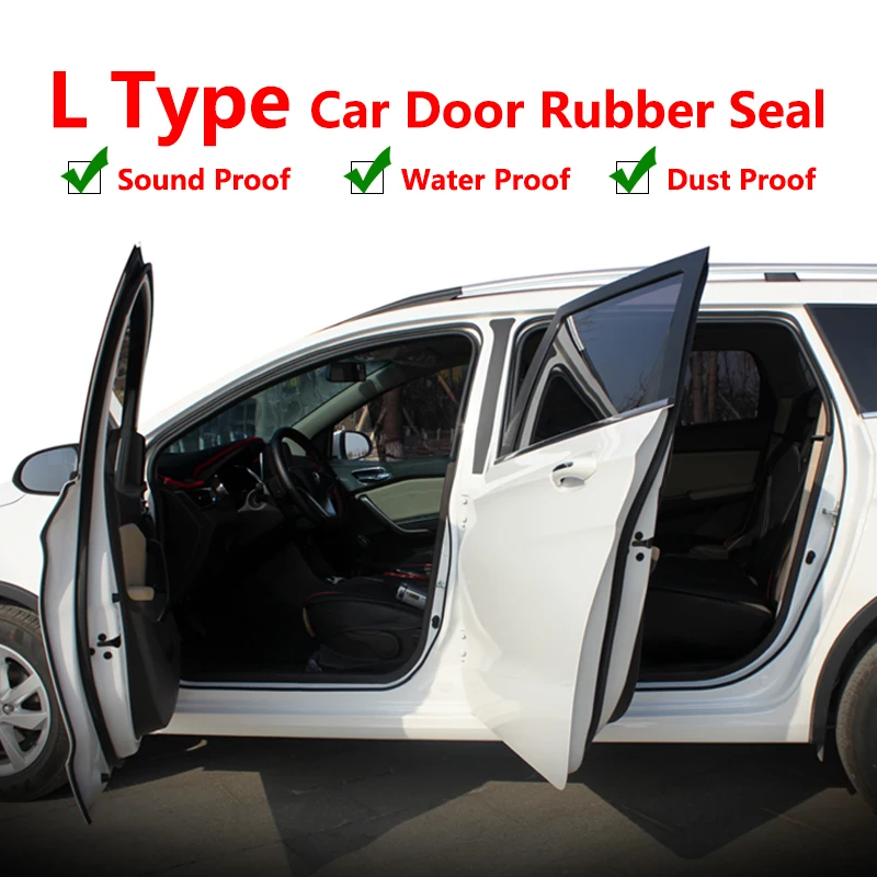 20m 10/5m Car Door Edge Sound Proof Noise Rubber Seal Strip For VW Volkswagen Passat B7 CC Tiguan Jetta MK6 Golf 6 7 Accessories 2