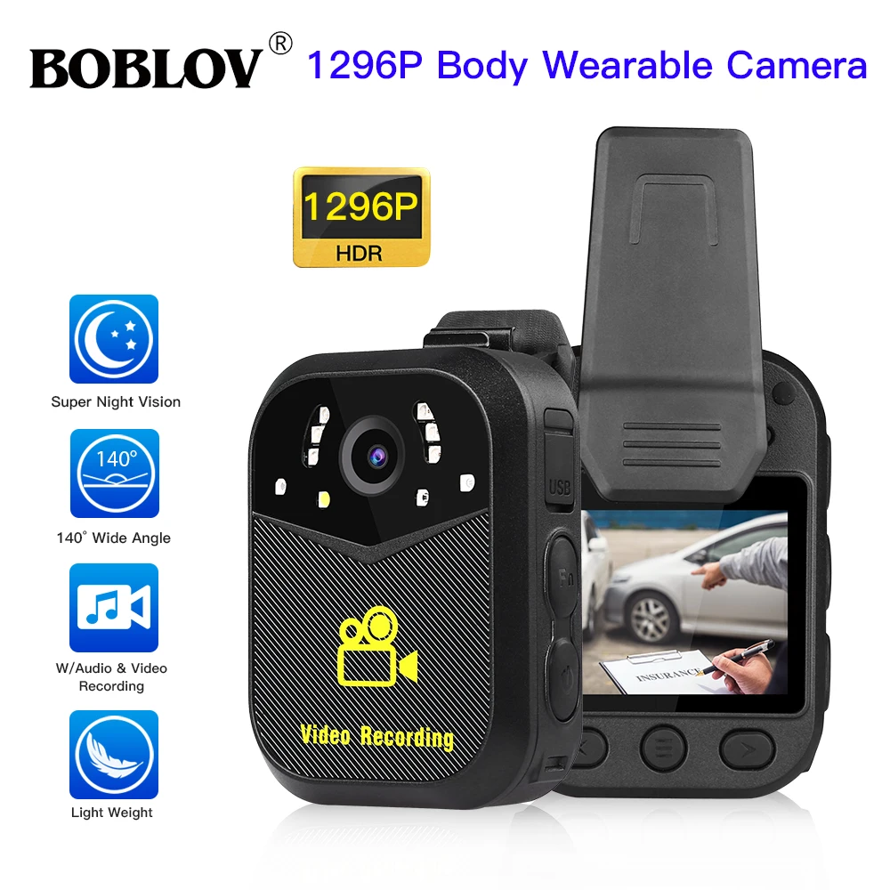 Boblov HD 1296P нательная полицейская камера WIFI GPS DVR рекордер носимые камеры