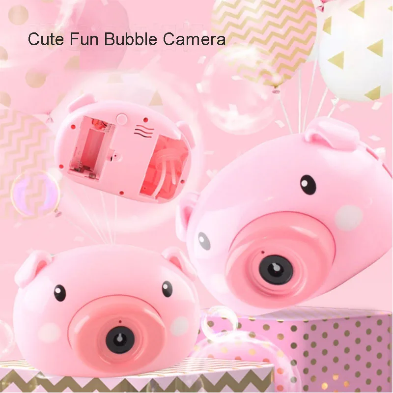 

Piggy bubble camera automatic bubble machine children's toys boys and girls hearts holiday gifts