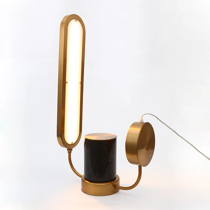 

Post Modern Originality Personality Light Luxurious Arts Desk Lamp Model House Study A Living Room Marble Designer Desk Lamp