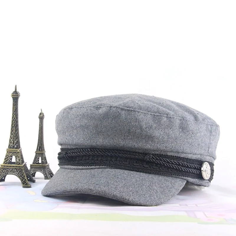 Восьмиугольная шляпа для женщин и мужчин хлопок повседневный стиль струны