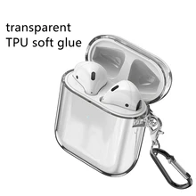 

TPU silicone soft Earphone Cases For Airpods Wireless Earphone Cover Protective Case For Apple Airpods Air Pods Case With Hook