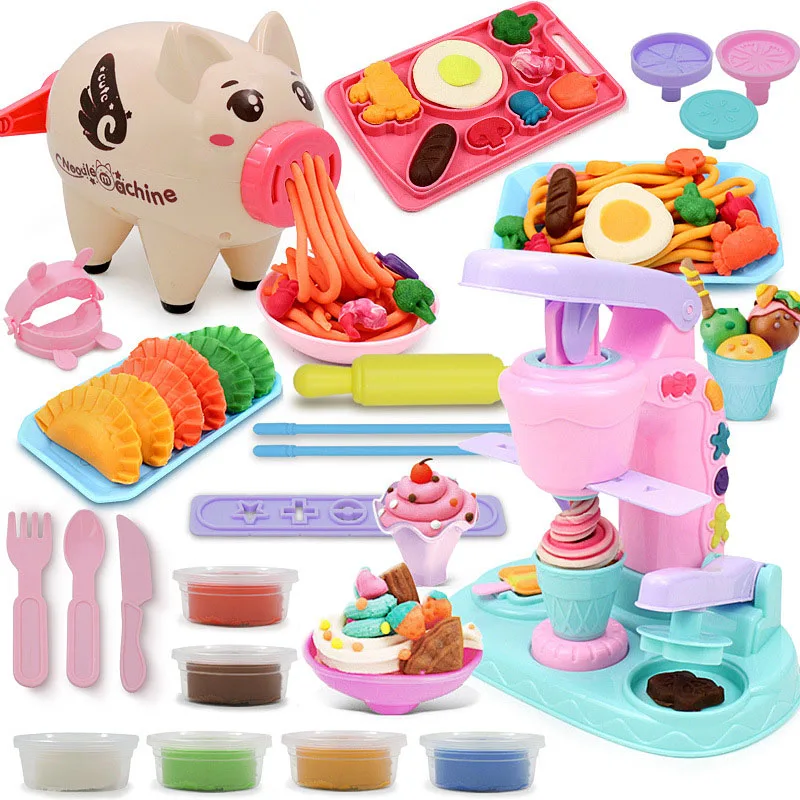 

Children'S Plasticine Mold Pig Color Clay Pasta Machine Puzzle DIY Color Clay Toy Non-Toxic Plasticine Tools Home Toy Clay Game
