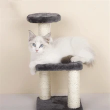 

Pet Sisal Mouse Cat Climbing Frame Three Layer Grinding Claw Square Scratcher Plate Toy Kitten Funny Climb Training Play House