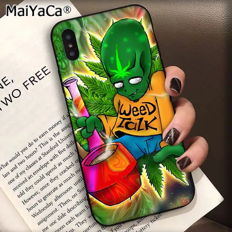 MaiYaCa Trippy Tie Dye Peace Alien силиконовый черный чехол для телефона для Apple iphone 11 pro 8 7 66S Plus X XS MAX 5S SE XR чехол s - Цвет: A11