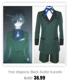 Черный Дворецкий куросицудзи Ciel Phantomhive Косплэй костюм emboitement Себастьяне аристократический фон для фотосъемки Косплэй костюм