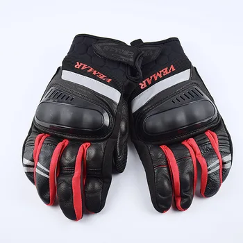 

NEW Vemar Gloves Motorcycle/Motorbike Leather Gloves Men Women Sports Racing Gloves Spring Summer Autumn All size S-XXL 3 Color