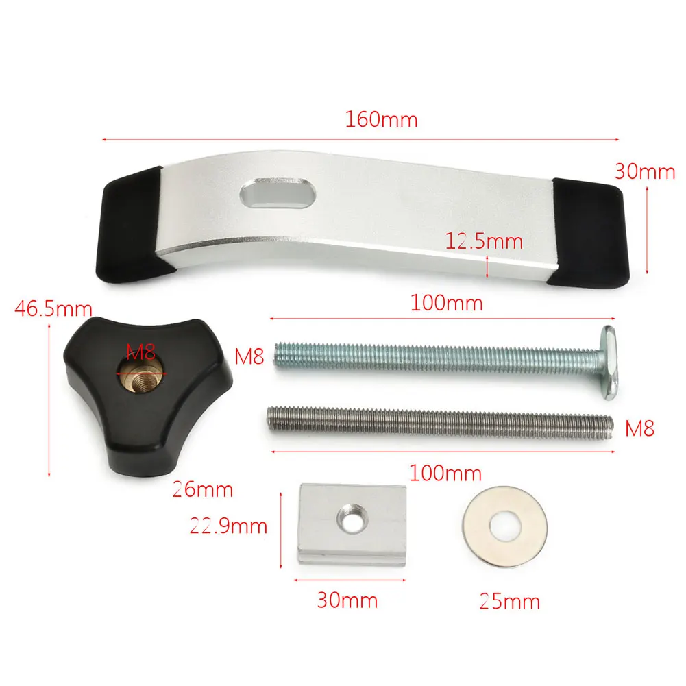 8 мм для T-Slot T-Track Деревообрабатывающие инструменты DIY Hold Down Kit металлические быстродействующие
