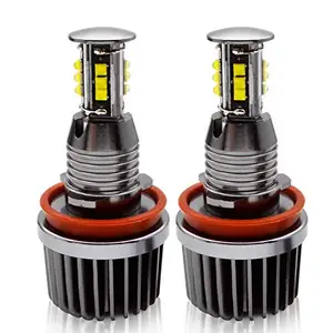 A25 H8 120W LED Angel Eyes No Error CanBus Headlight Halo Ring Marker Bulbs 2200LM 6000K White for E92 E81 E82 E87 E88 E90 E91