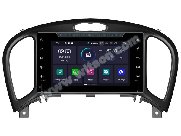 Perfect 7" Android 9.0 Pie OS Car DVD Multimedia Navigation GPS Radio for Nissan Juke 2012-2018 with Greater Viewing Angle IPS Screen 1