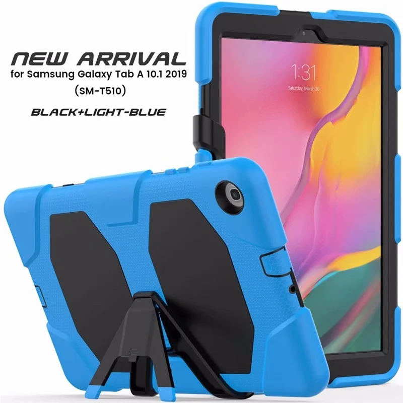 Чехол для Samsung Galaxy Tab A 10,1 SM-T510 T515 чехол Tab A 10,1 детский безопасный резиновый силиконовый ударопрочный армированный чехол с подставкой