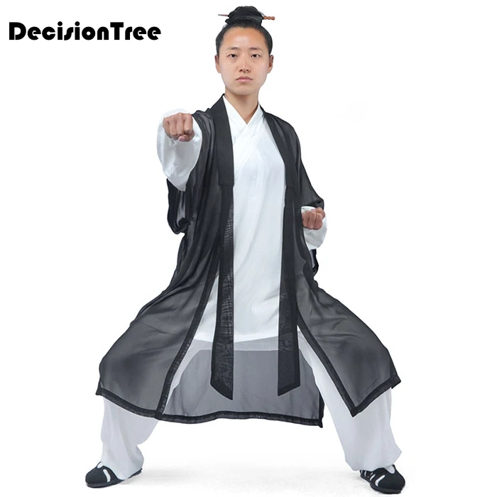 2021 Men Black Cotton&linen Embroidery Tang Suit Kung Fu Uniforms