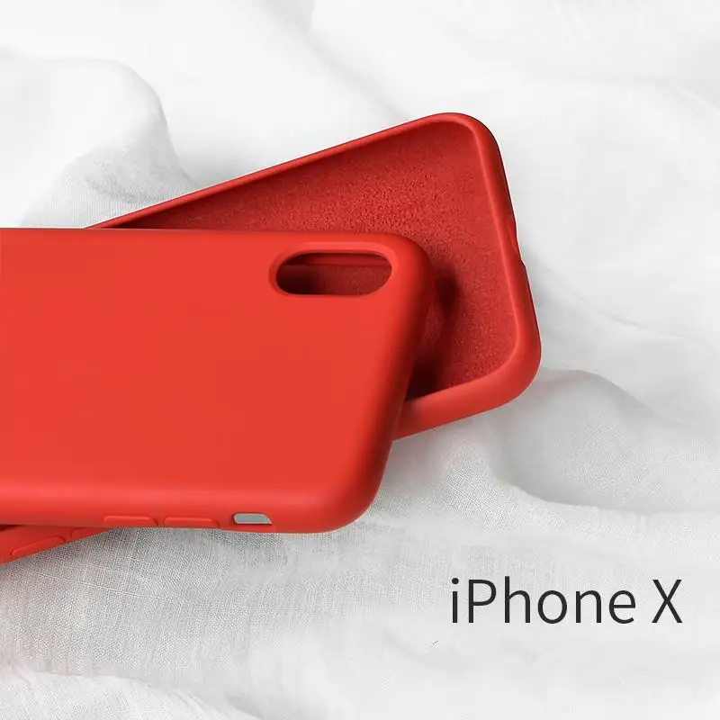 Чехол для мобильного телефона Iphone X, Iphone Xs Max Liquid Silicone Apple X Original Xr, полный пакет, защита от падения Iphone Xr - Цвет: Прозрачный