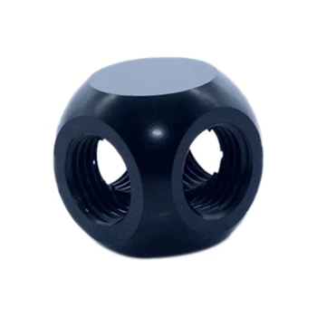 

FREEZE MOD HDTD-4STB G1/4 Inch Cube Brass 4-Way Adapter for Computer Water Cooling System Computer Pc Water Cooler Fitting