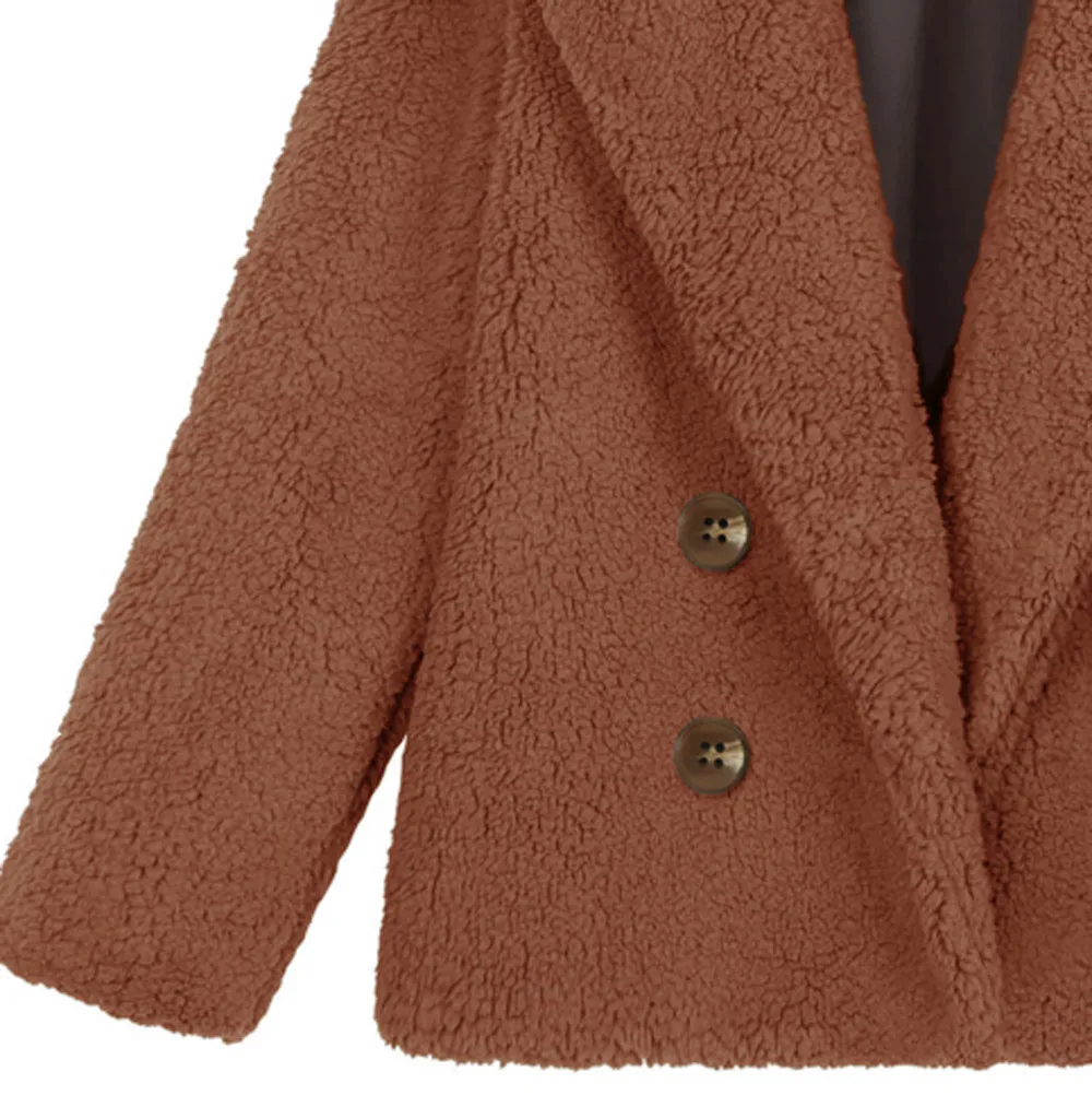 Home&Nest Winter Faux Fur Coat Women Autumn Oversized Outerwear Female Overcoat Thick Warm Ladies Teddy Bear Coat Winter Coats