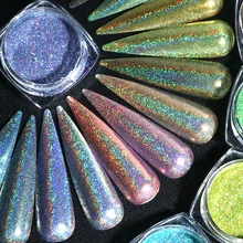 1 г лазерный блеск ногтей порошок голографическое искусство ногтей пигмент, Шиммер хром полировка пылью ослепительные хлопья Маникюр амулеты SA1028