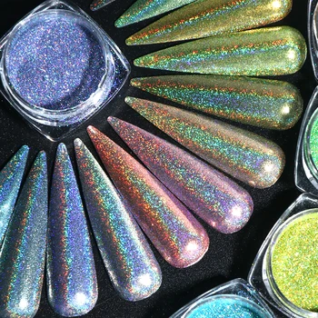

1g Laser Glitter Nail Powder Holographic Nail Art Pigment Shimmer Chrome Dust Polishing Dazzling Flakes Manicure Charms SA1028