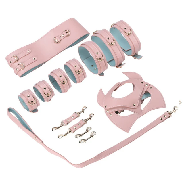 Kit pour collier de Bondage, en cuir véritable, retenue du cou avec laisse,  jouets sexuels érotiques BDSM pour femmes, jeux d'adultes, produit sexuel -  AliExpress