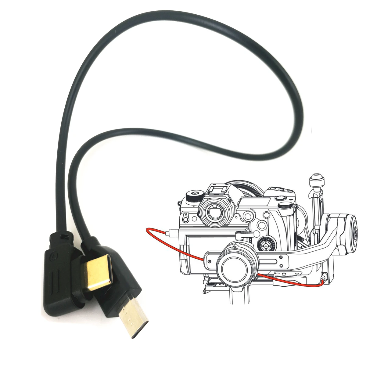 C타입-멀티 USB S2 카메라 제어 케이블, 지윤 크레인 2S 3S 크레인 2s 크레인 3s 및 A9 A7 A7S A7R II IV A6600 A6500