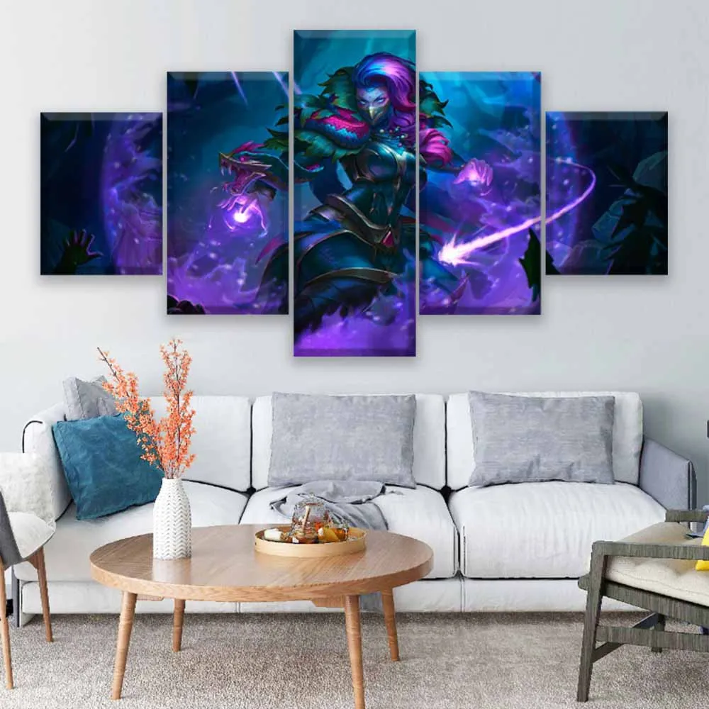  Modern Canvas Painting Modular Game Poster 5 Pieces 2 DotA Juggernaut Wall Art Home Decor Boys Room
