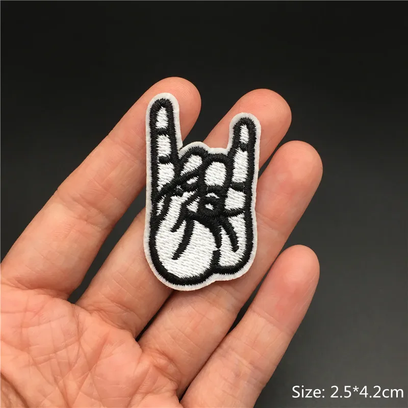 Rock Music Disco DJ Embroidered Punk Iron-On Clothing Patches - Headset & Guitar Design Appliques