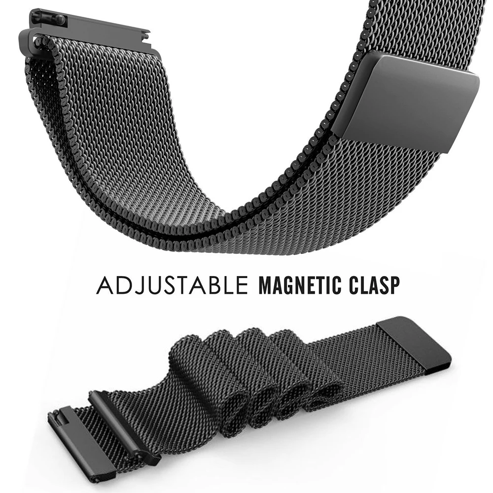 20mm 22mm Milanese Band Strap for Amazfit Pace Bip 3 Stratos GTS GTR Huawei GT 2 GT2 Samsung Galaxy Watch Active S2 S3 40mm 46mm