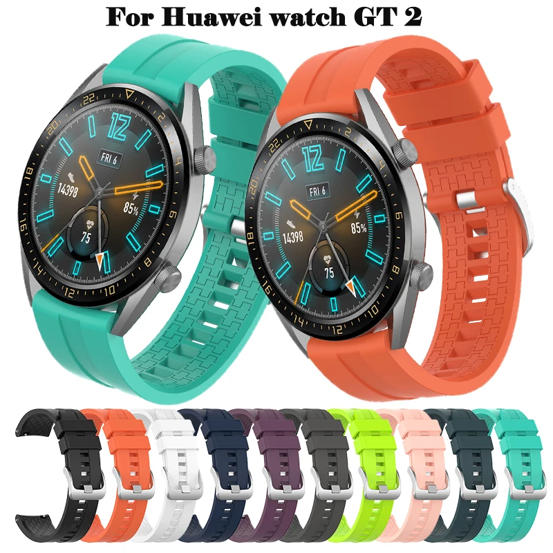 

Sport Silicone 22mm Watch Band Strap For Huawei watch GT 2 46mm Smartwatch Replacement wristband For Huawei watch GT 42mm 46mm