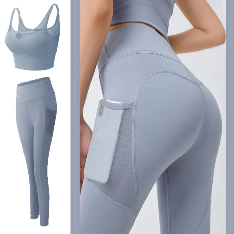 High Waisted Gym Leggings With Phone Pocket