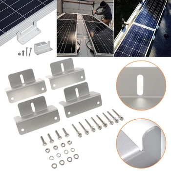 

4 Packs Aluminum Alloy Z Type Solar Panel Mounting Brackets Holder On RV Boat Roof Solar Panel Fixing Mount Bracket