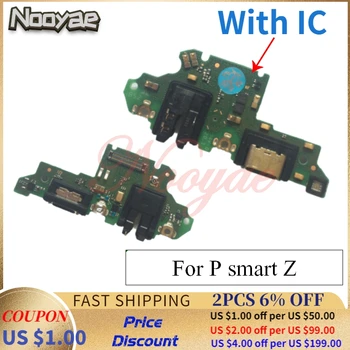 

For Huawei P Smart Z Charger Port USB Plug Charging Connect Microphone Headphone Jack Board MIC Flex Cable +tracking