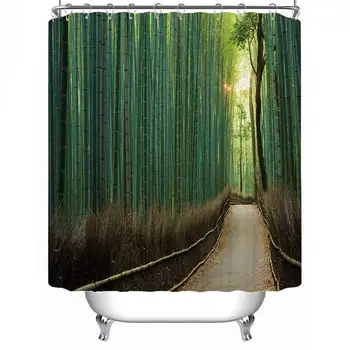 

Pristine Natural Bamboo Forest Fabric Shower Curtain,105644,71''L x 71''W