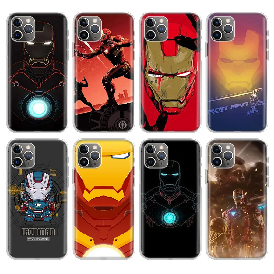 

Erilles Cool Iron Man Phone Shell For Apple iPhone 11 Pro XR 7 8 6 6S Plus X XS MAX 5 5S SE Soft TPU Silicone Phone Cover Case