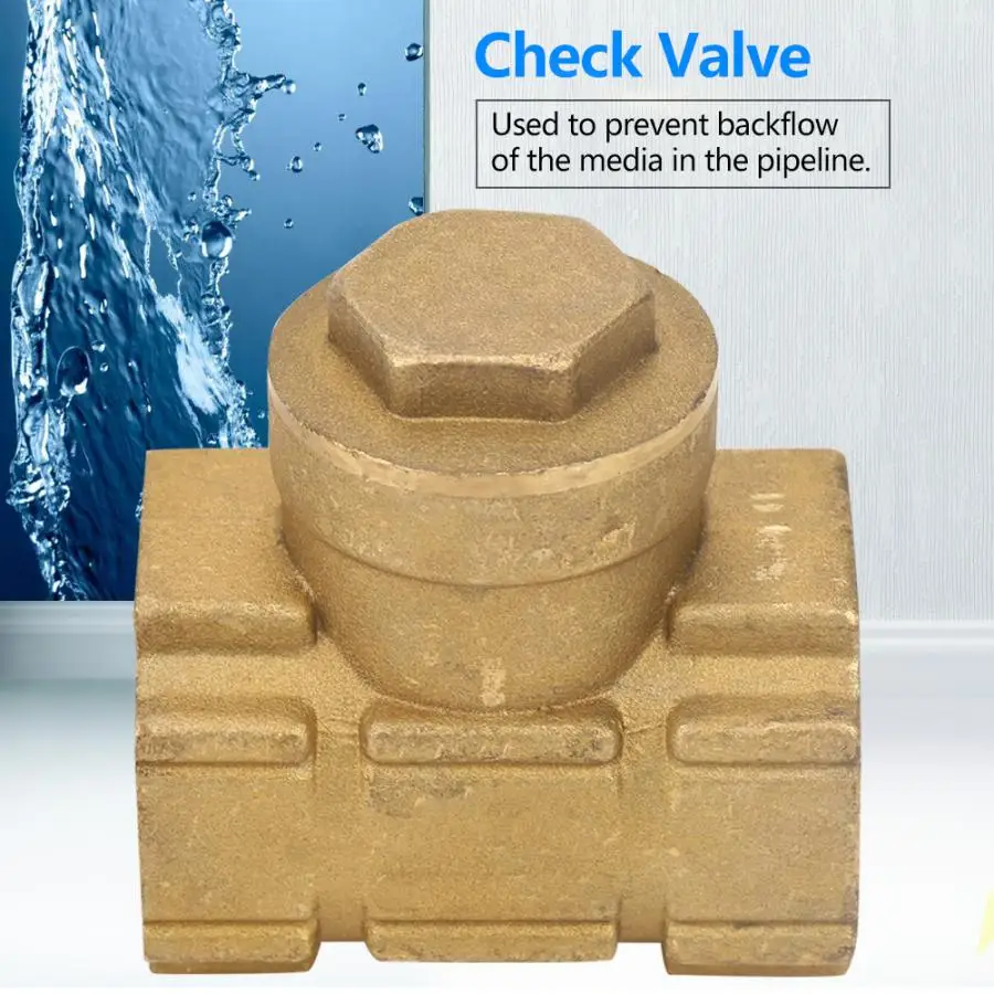 DN25 латунный односторонний автоматический обратный клапан для водного масла кислотный медиа Электрический магнитный клапан труба шаровой клапан