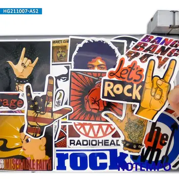 50 Pezzi, Adesivi Rock and Roll, Moda retrò, Modello d'arte mista, per telefono, album di ritagli, bagagli, chitarra, moto, auto, bici, skateboard, casco, vetro, tazza, giornale, Adesivi per laptop