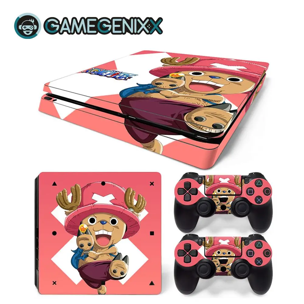 One Piece GAMEGENIXX Кожа Наклейка виниловая оберточная крышка полный набор для PS4 Slim консоли и 2 контроллеров-одна штука - Цвет: One Piece