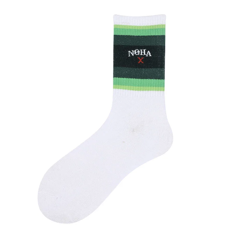 7 Winter Women's Socks Cotton Rainbow Stripes Socks Christmas Fashion Warm Christmas Casual Tide Socks harajuku korean - Цвет: 7