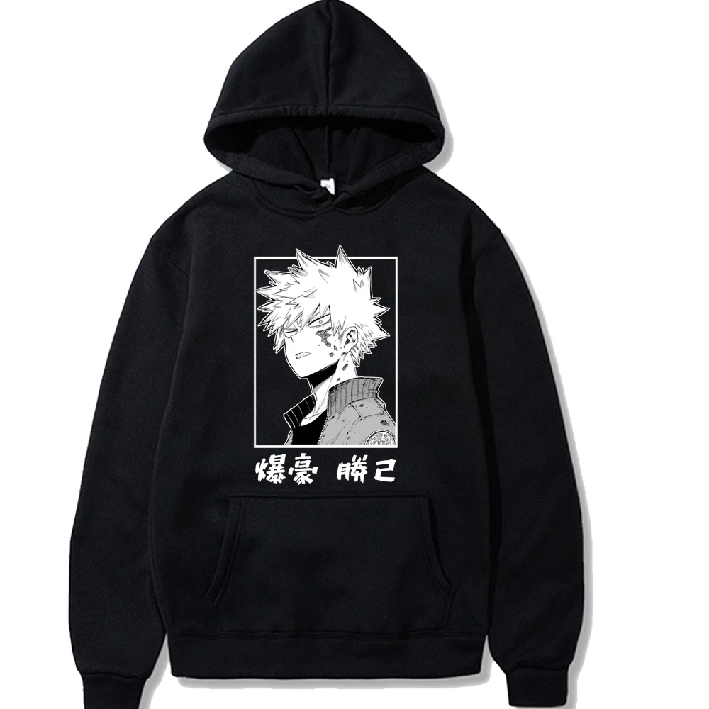

my hero academia Unisex Hoodies basic print Japanese Anime Bakugou Katsuki Printed Men's Hoodie Streetwear Casual Sweatshirts