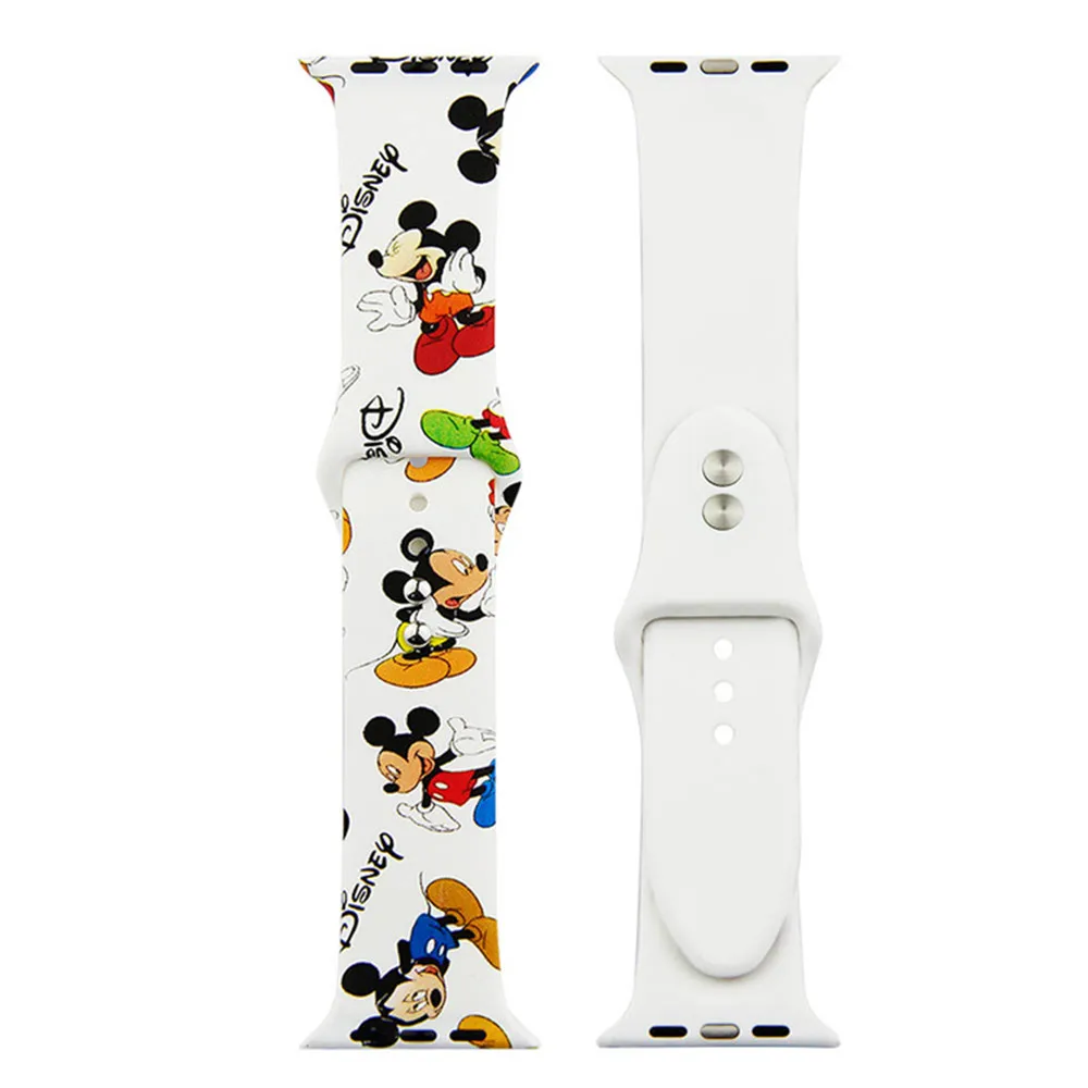 Ремешок для часов Apple watch Series 5 4 3 2 1 40 мм 44 мм цветочный силиконовый браслет с печатным ремешком для i watch Series 5 4 3 2 1 38 мм 42 мм
