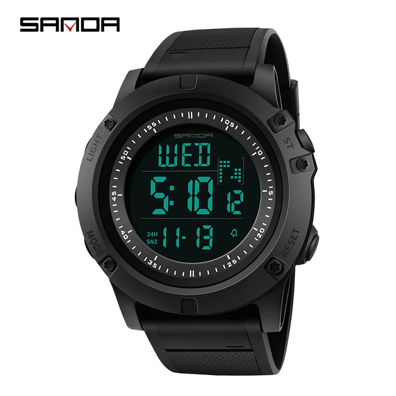 

SANDA Korean-style Simple Sports Electronic Watch Night Light Waterproof Exam Multi-functional Watch Students Man's And WOMAN'S