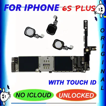 

16G 32G 64G 128G Unlock Motherboard For iPhone 6S Plus 6SP 5.5'' With / No Touch ID Fingerprint Logic Board Mainboard No iCloud
