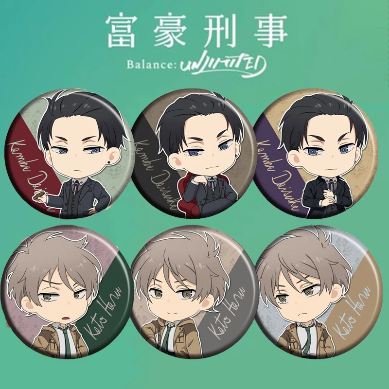 

Cool Fugou Keiji Balance UNLIMITED Cosplay Figures Anime Badge Pins Brooch Pin Bedge Button The Millionaire Detective Bag Badges