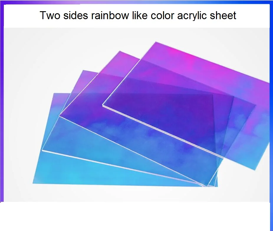 Customize Iridescent Laser Plexiglass PMMA Plastic Sheet Acrylic Board Rainbow Like Color Polymethyl For Advertising/Decoration