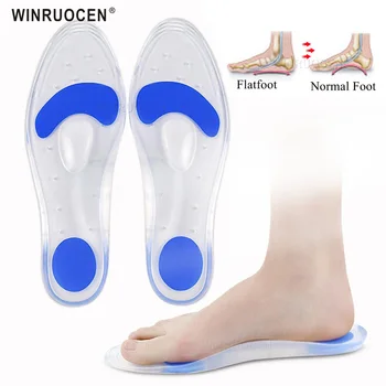 

Doctor recommendation Silicone Gel Orthotic Insoles Plantar Fasciitis Shock Absorbtion Inner Pads Arch Support Heel Pain Soles